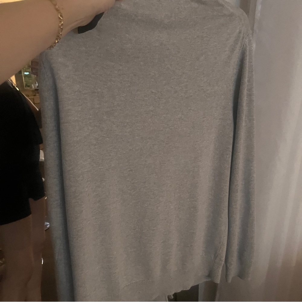 long gray button down cardigan sweater - Picture 7 of 7